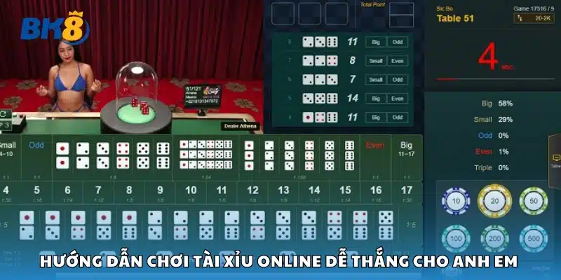 Hướng dẫn chơi tài xỉu online dễ thắng 